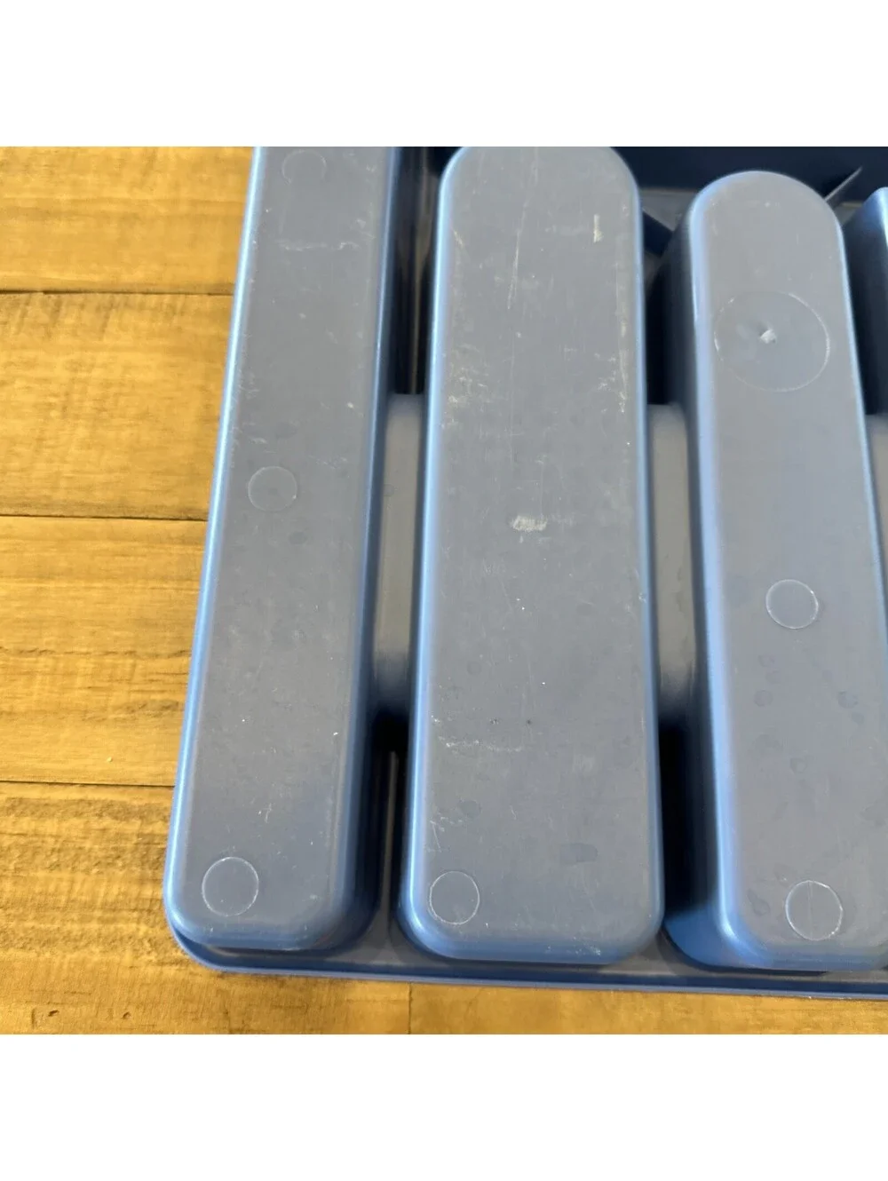 Vintage Rubbermaid Cutlery Organizer Flatware Blue 1994 Heavy Plastic 2925